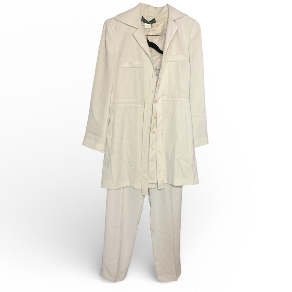 💟Vintage Harvé Benard Women's Cream Suit Set Size: 8 Tall